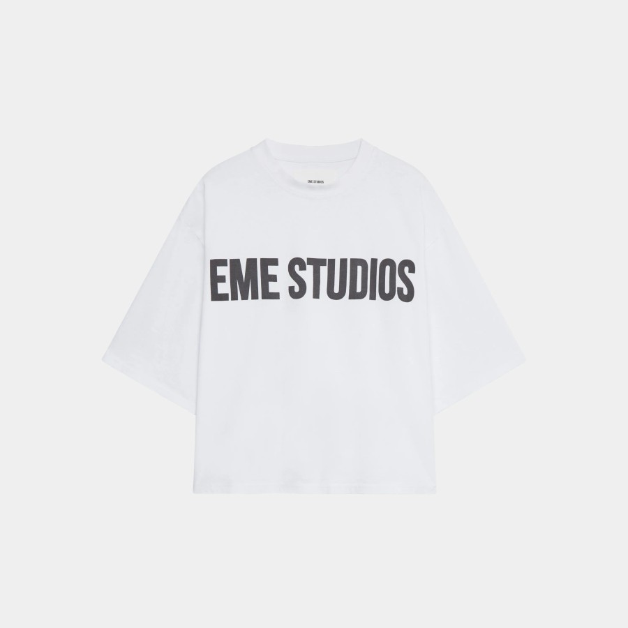 Ropa eme | Logo Pearl Cropped Boxy Tee