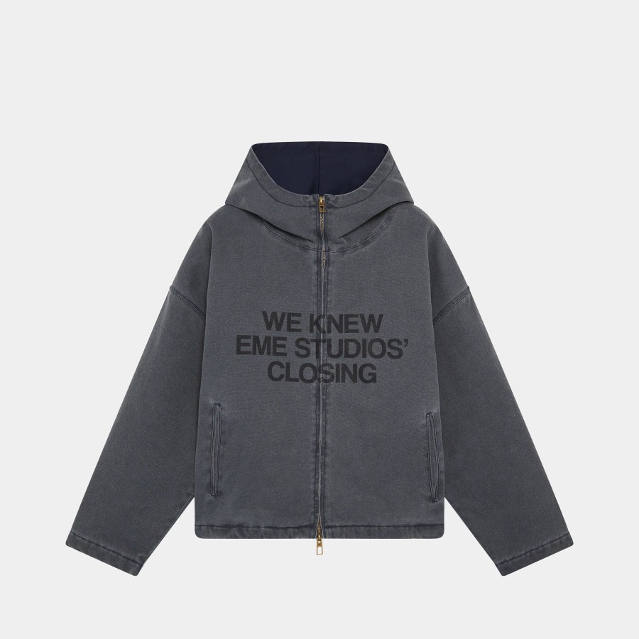 Ropa eme | We Knew Navy Heavy Zip Jacket