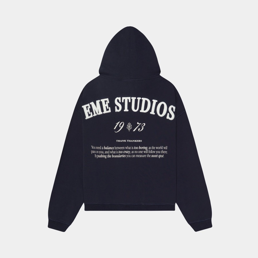 Ropa eme | Nexus Dark Navy Oversized Hoodie