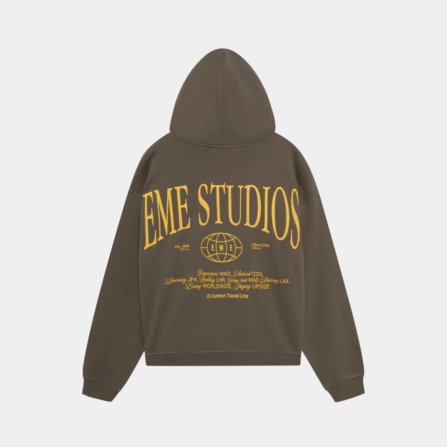 Ropa eme | Globe Muddy Brown Oversized Hoodie