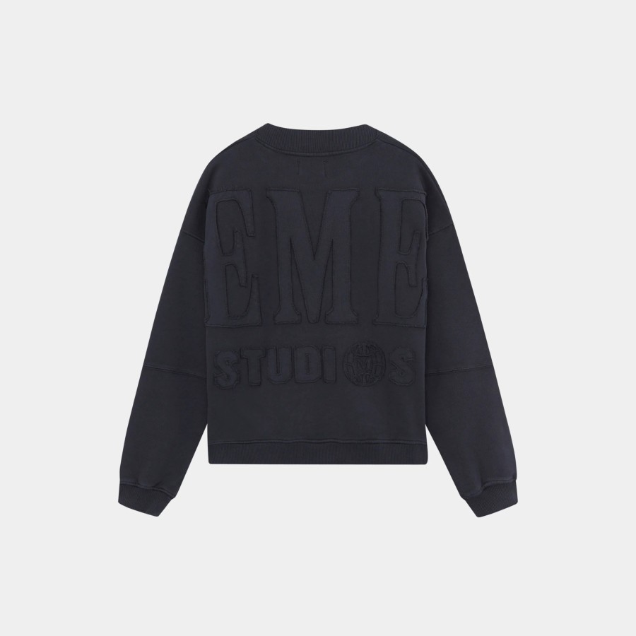 Ropa eme | Puzzle Navy Oversized Crewneck