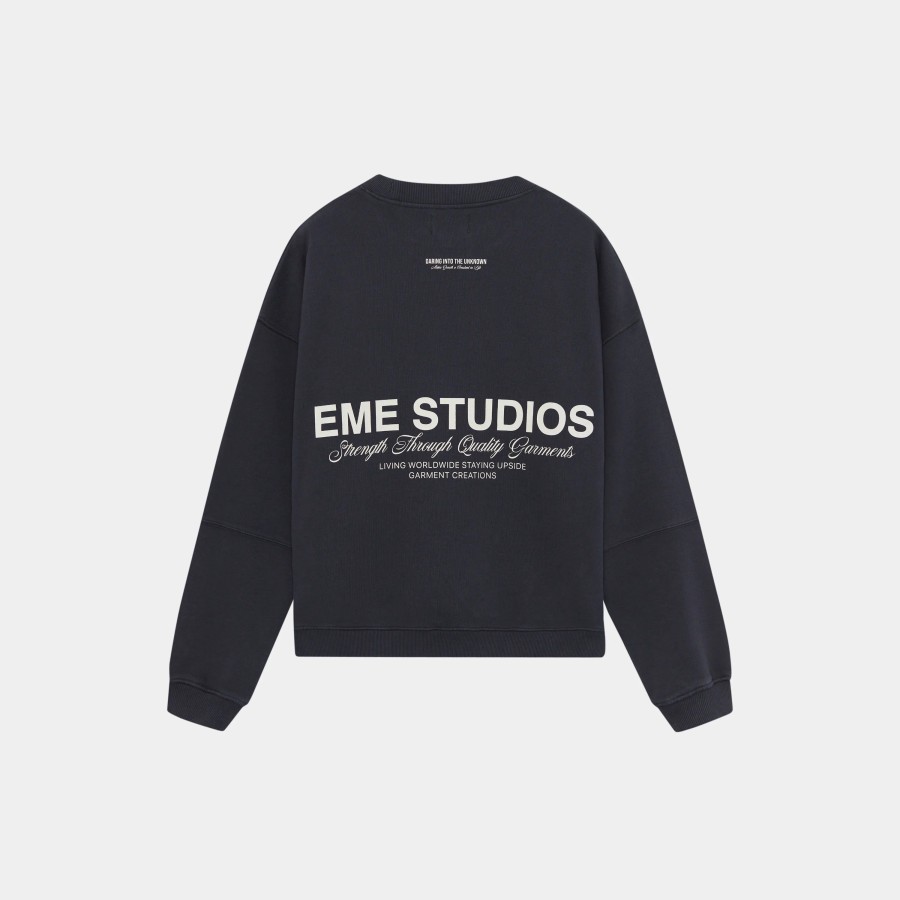 Ropa eme | Iconic Navy Oversized Crewneck