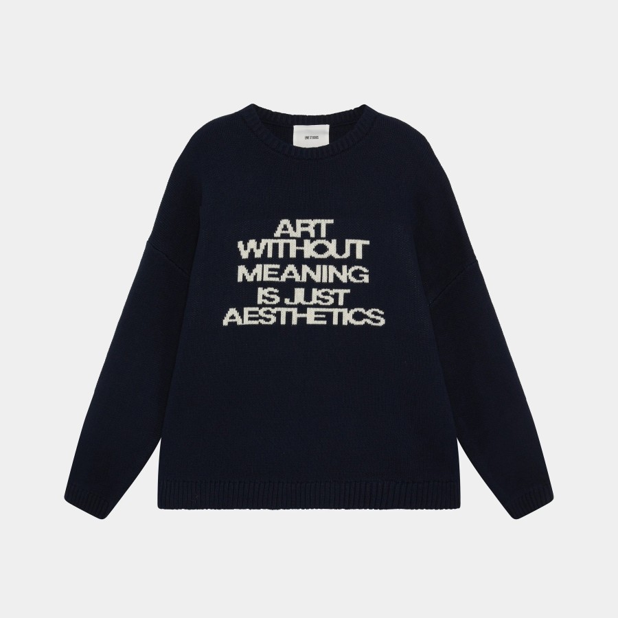 Ropa eme | Line Up Navy Oversized Knit