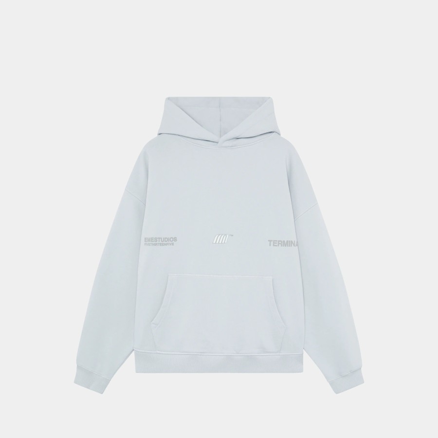 Ropa eme | Terminate Pearl Blue Oversized Hoodie