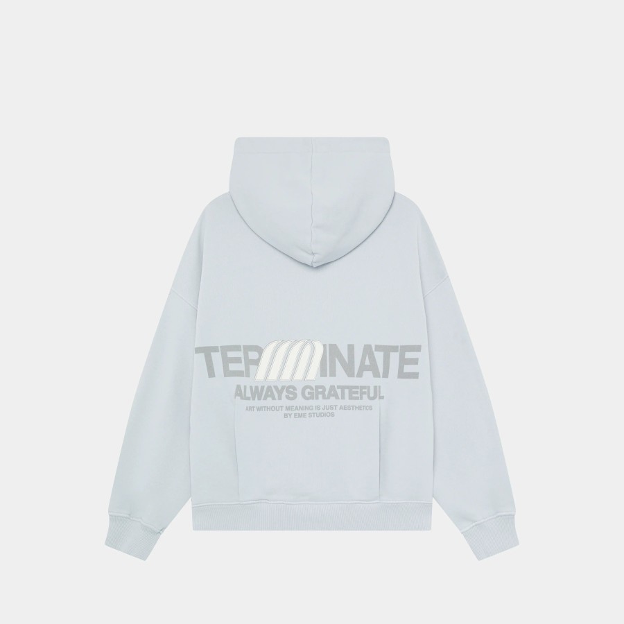 Ropa eme | Terminate Pearl Blue Oversized Hoodie