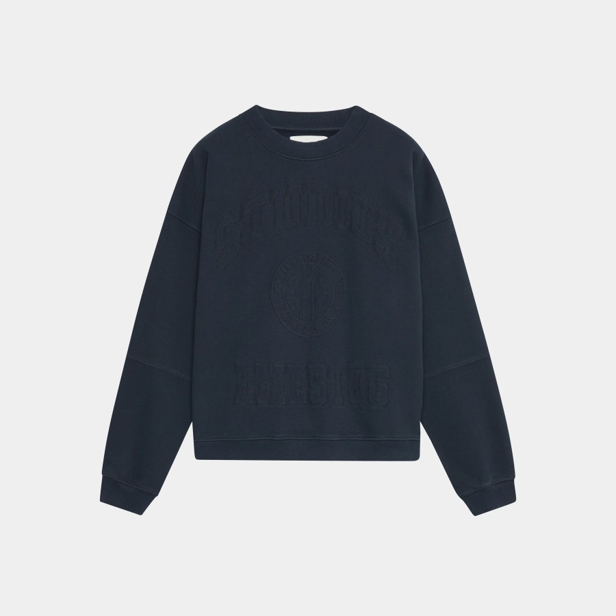 Ropa eme | Streak Navy Oversized Crewneck