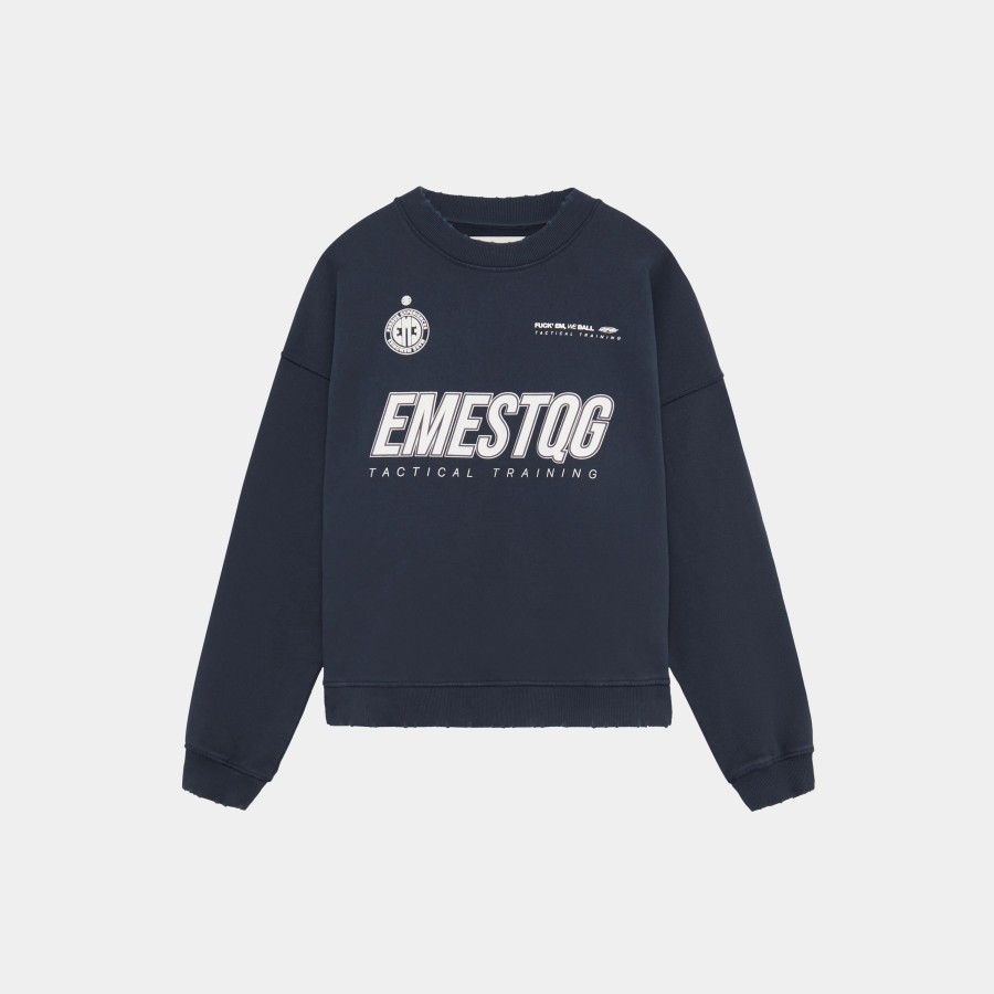 Ropa eme | Tactical Navy Oversized Crewneck