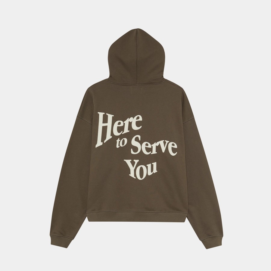 Ropa eme | Statement Muddy Brown Oversized Hoodie