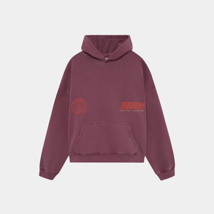 Ropa eme | Tatter Merlot Oversized Hoodie